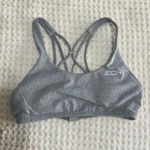 Echt grey strappy sports bra small